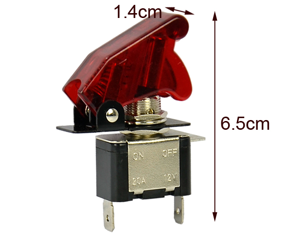 LED Toggle Red Switch Red Cover TechParts